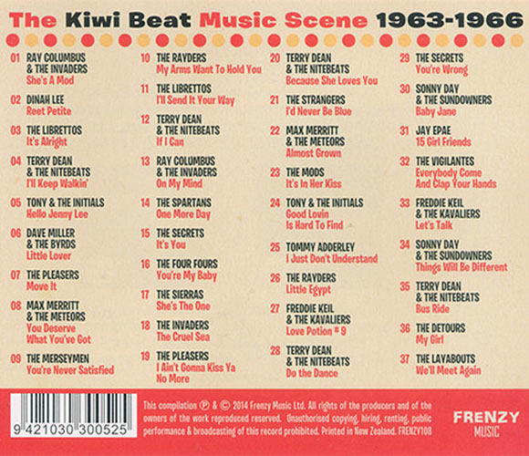 Frenzy Records - Compilation CD 108 featuring "My Girl" by The Detours