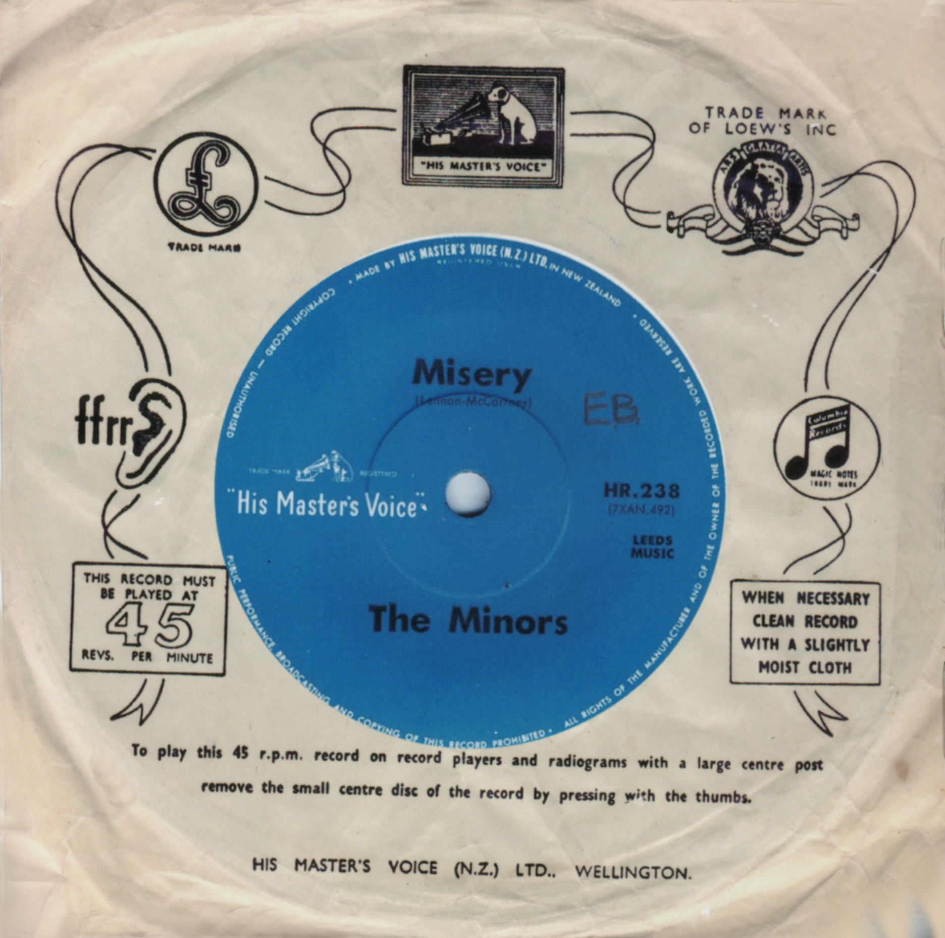 Stylus Records Rock'N'Roll 60s Guitars KIWI INSTRUMENTALS VOLUME 1 - Compilation 10P.TING 224 featuring "Murphy The Surfie" by The Detours